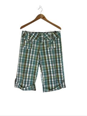 Rewind Y2K 00s Low Rise  Preppy Bermuda Shorts Multicolor Plaid Size 9‎ Juniors